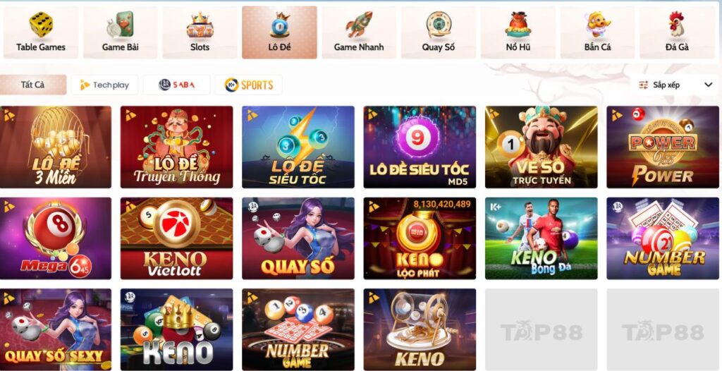 Tìm hiểu sảnh xổ số TAP88